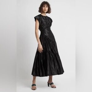 NEW Aje Serendipity Reflection Midi Dress in Black (Size AU
12 / US 8)